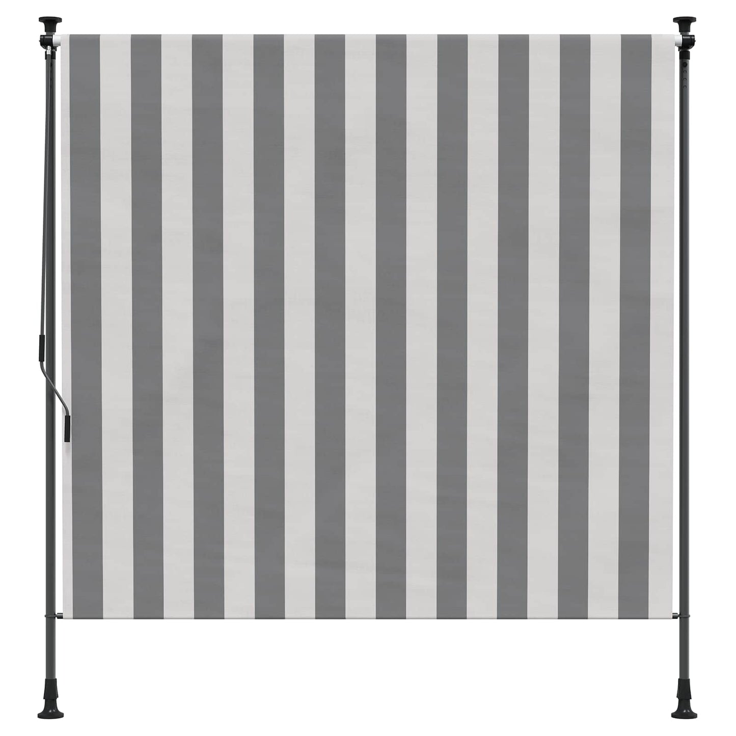 Outdoor Roller Blind Anthracite and White 100 x 270 cm