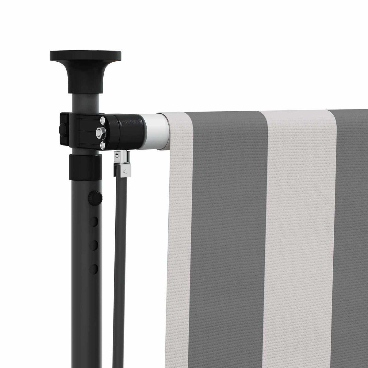 Outdoor Roller Blind Anthracite and White 150 x 270 cm