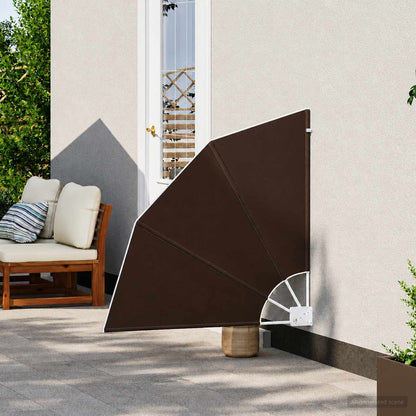Balcony Privacy Screen 160 x 160 cm Polyester Brown