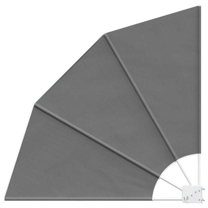 Balcony Privacy Screen 140 x 140 cm Polyester Light Grey