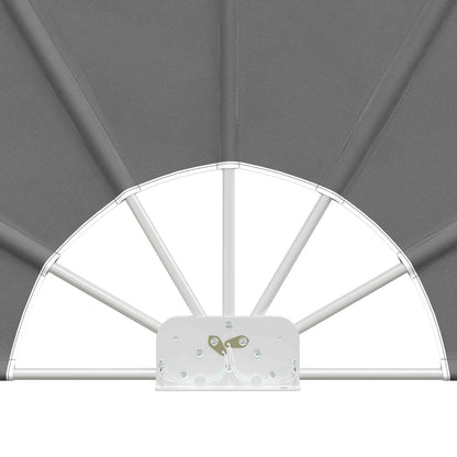 Balcony Privacy Screen Ø 400 cm Polyester Light Grey