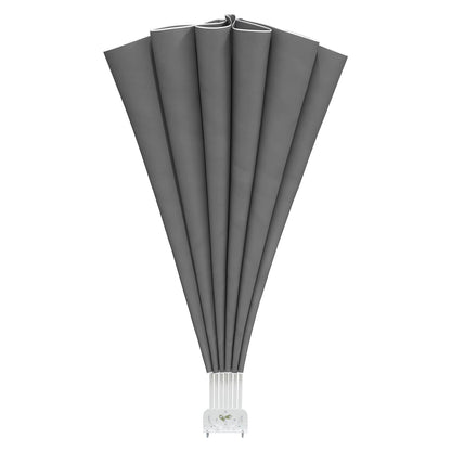Balcony Privacy Screen Ø 400 cm Polyester Light Grey