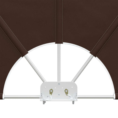 Balcony Privacy Screen 200 x 300 cm Polyester Rectangular Brown