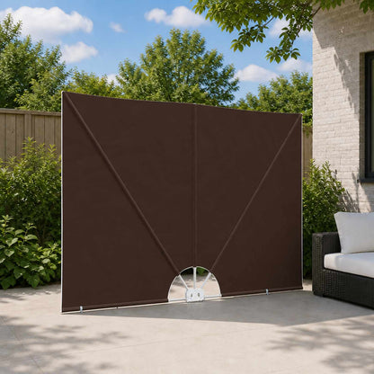 Balcony Privacy Screen 200 x 400 cm Polyester Rectangular Brown