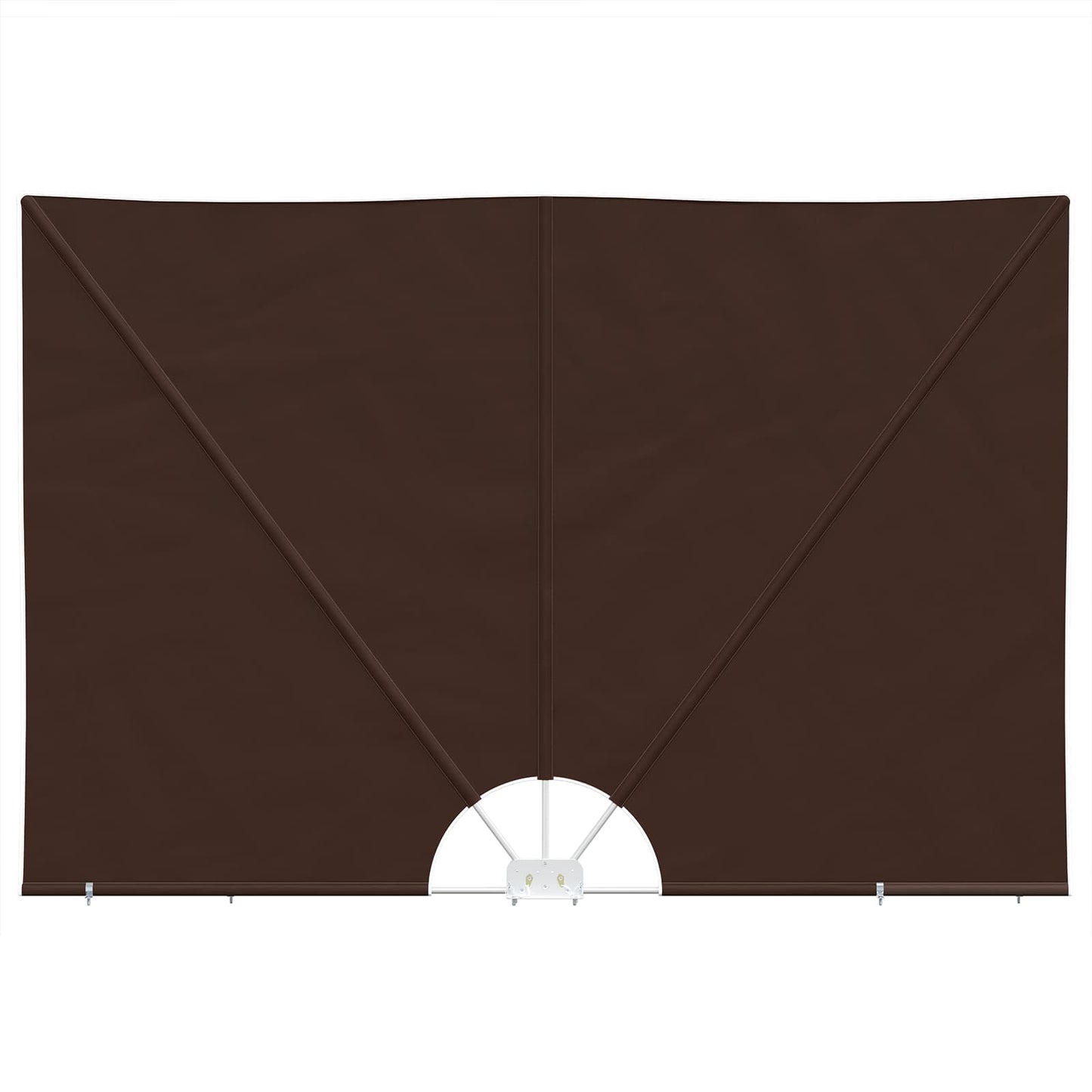 Balcony Privacy Screen 200 x 400 cm Polyester Rectangular Brown