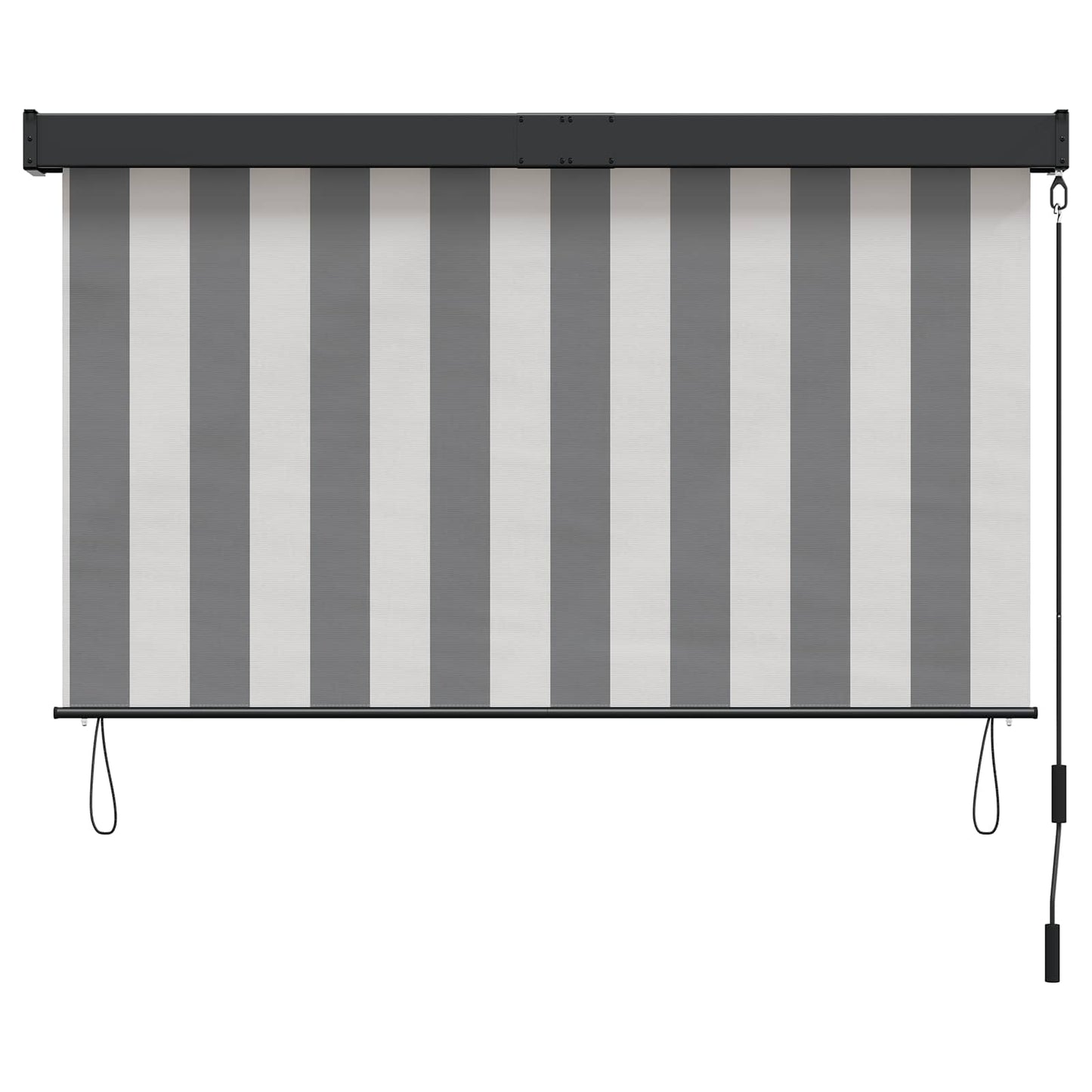 Roller Blind Anthracite and White 80 x 250 cm