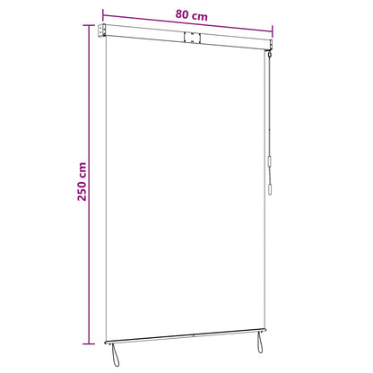 Roller Blind Anthracite and White 80 x 250 cm