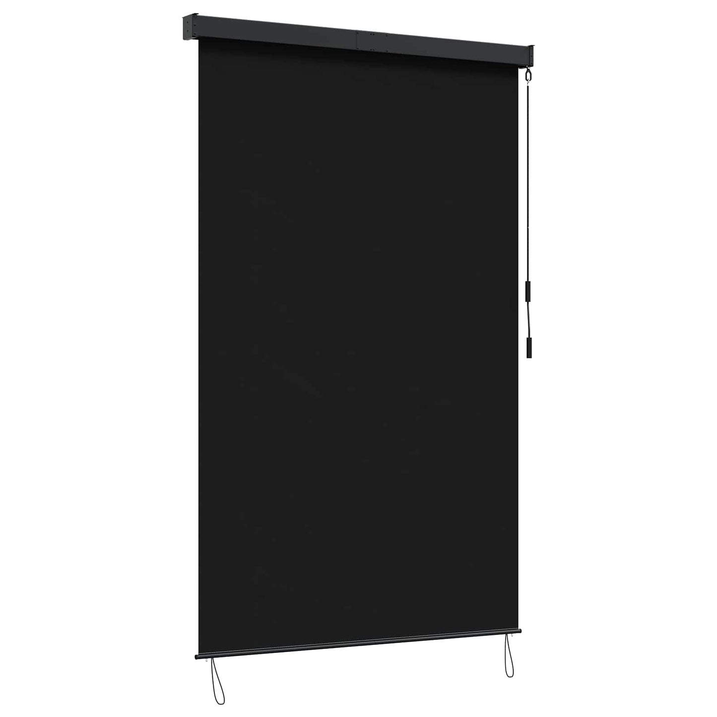 Roller Blind Black 100 x 250 cm Fabric and Aluminum