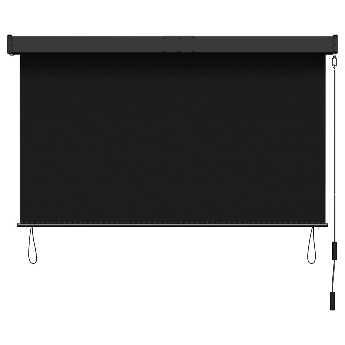 Roller Blind Black 100 x 250 cm Fabric and Aluminum