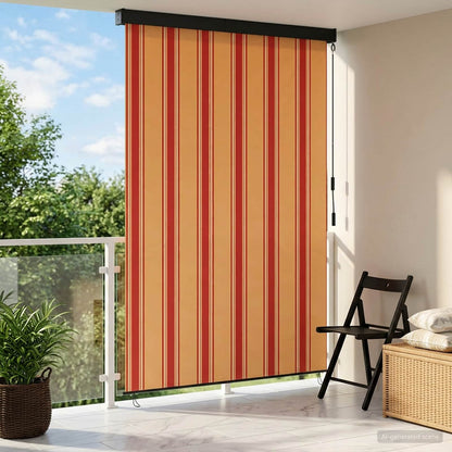 Roller Blind Multicolour 100 x 250 cm Fabric and Aluminum