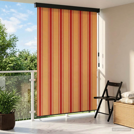 Roller Blind Multicolour 100 x 250 cm Fabric and Aluminum