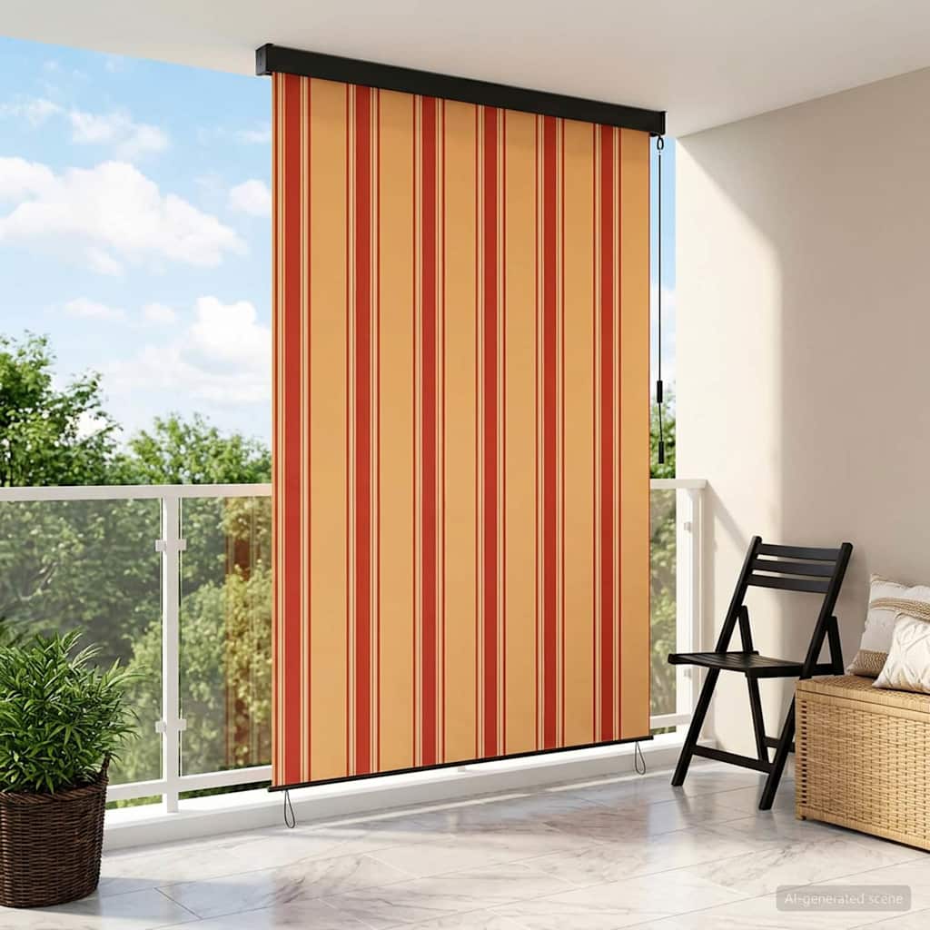 Roller Blind Multicolour 120 x 250 cm Fabric and Aluminum