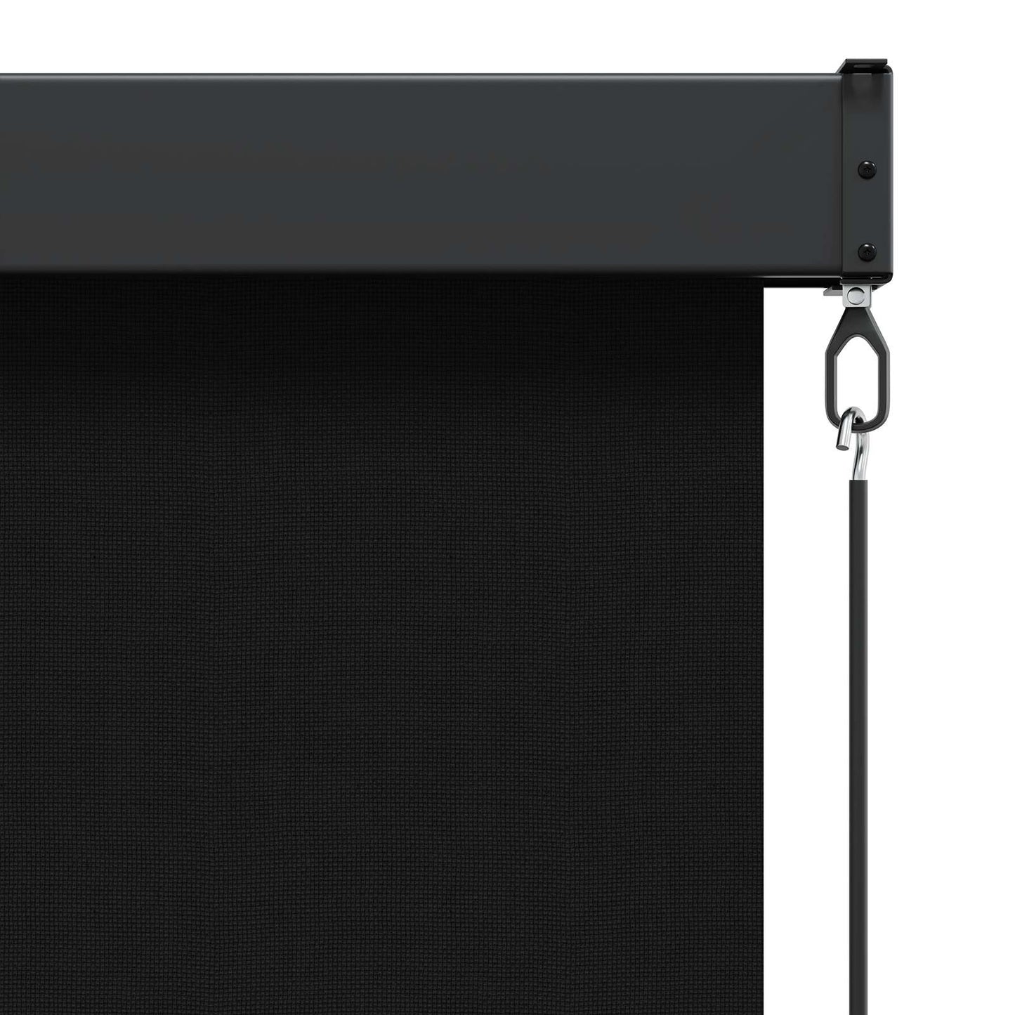 Roller Blind Black 160 x 250 cm Fabric and Aluminum