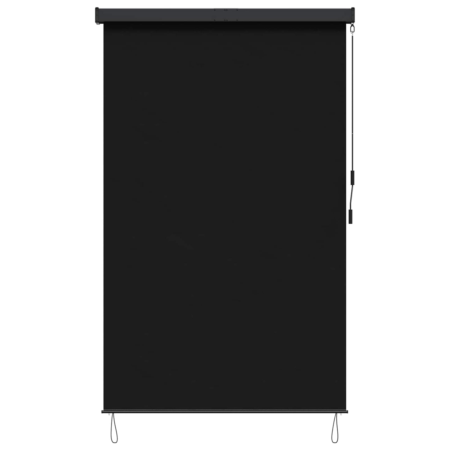 Roller Blind Black 160 x 250 cm Fabric and Aluminum