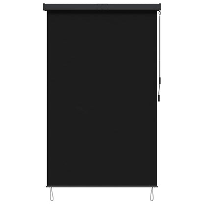 Roller Blind Black 160 x 250 cm Fabric and Aluminum