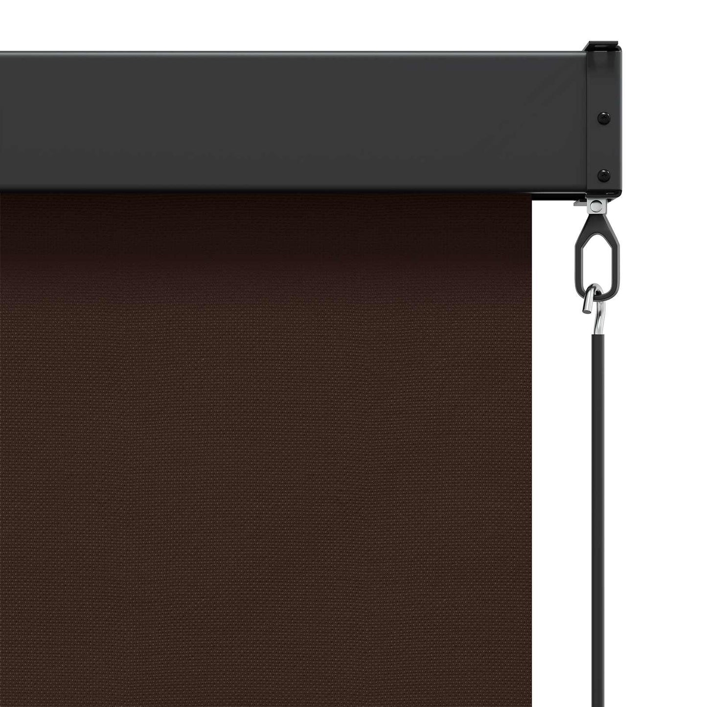 Roller Blind Brown 160 x 250 cm Fabric and Aluminum