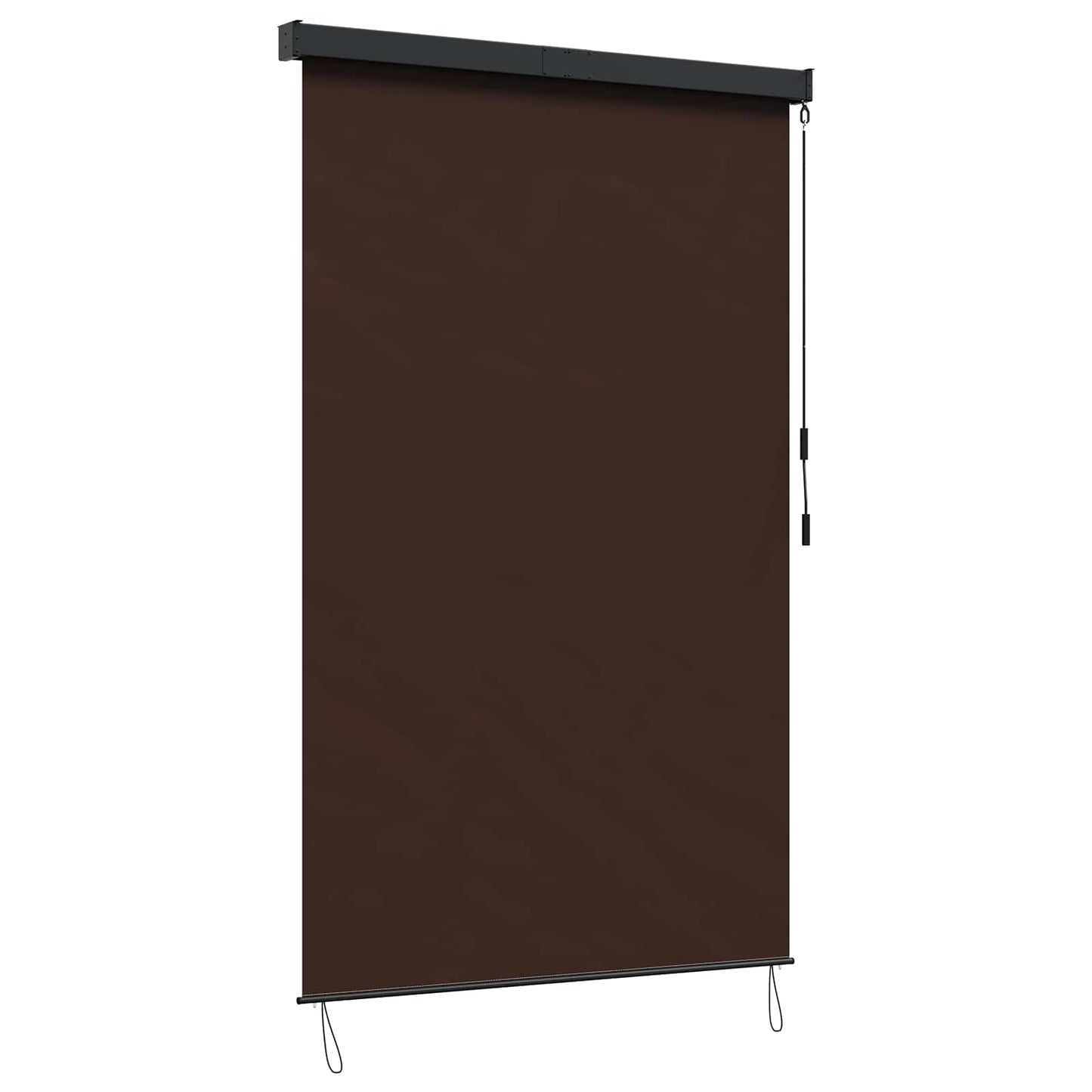 Roller Blind Brown 160 x 250 cm Fabric and Aluminum
