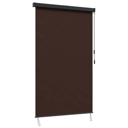 Roller Blind Brown 160 x 250 cm Fabric and Aluminum