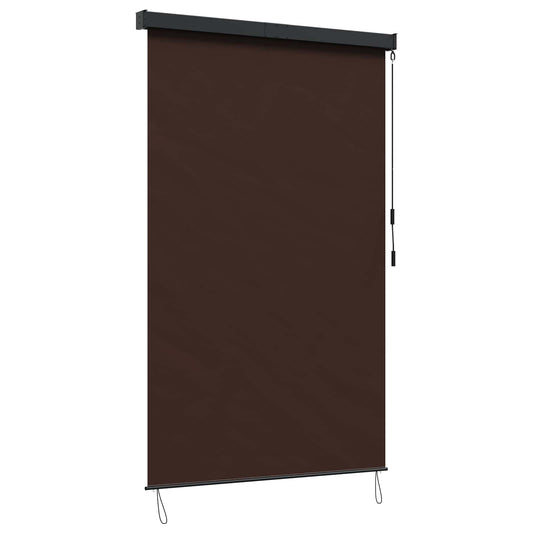 Roller Blind Brown 160 x 250 cm Fabric and Aluminum