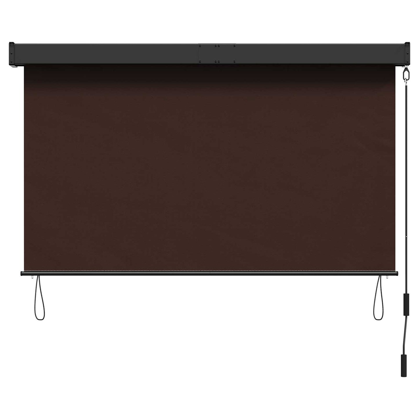 Roller Blind Brown 160 x 250 cm Fabric and Aluminum