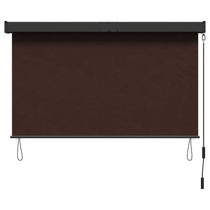 Roller Blind Brown 160 x 250 cm Fabric and Aluminum