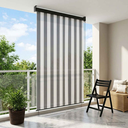 Roller Blind Anthracite and White 160 x 250 cm