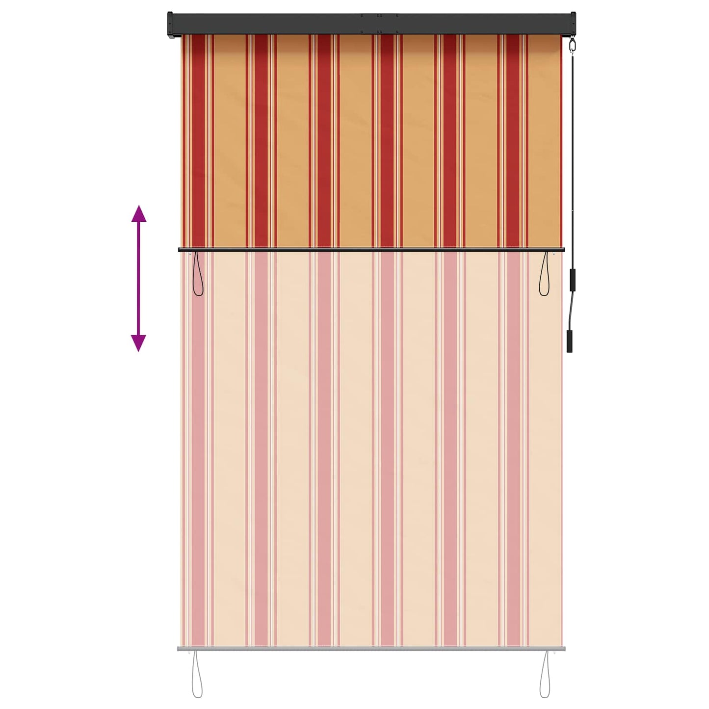 Roller Blind Multicolour 160 x 250 cm Fabric and Aluminum