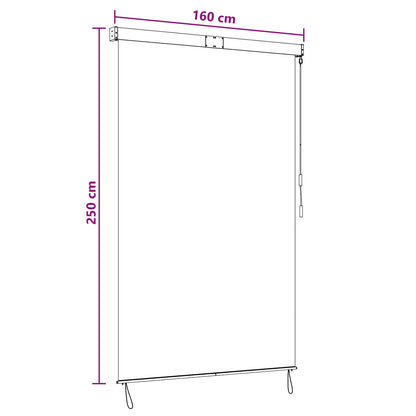 Roller Blind Multicolour 160 x 250 cm Fabric and Aluminum