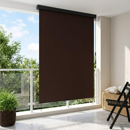 Roller Blind Brown 180 x 250 cm Fabric and Aluminum
