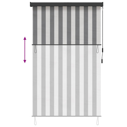 Roller Blind Anthracite and White 180 x 250 cm