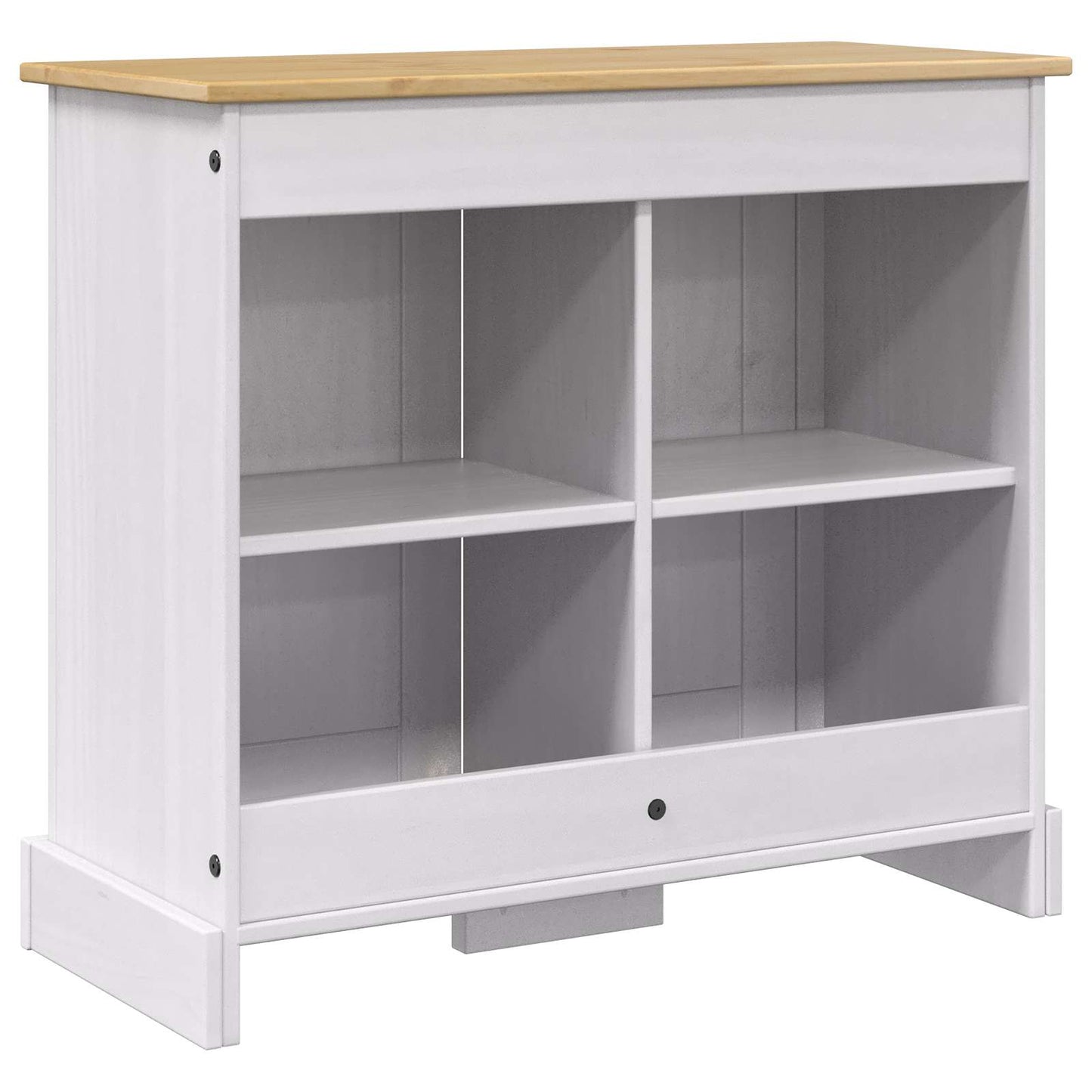 Aquarium Stand CORONA White and Brown 81.5 x 37 x 73 cm 250 kg