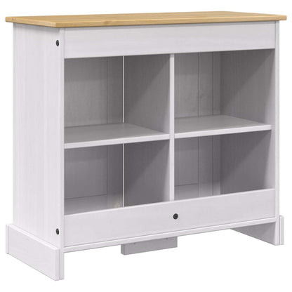 Aquarium Stand CORONA White and Brown 81.5 x 37 x 73 cm 250 kg