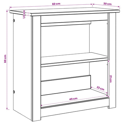 Aquarium Stand PANAMA White and Brown 60 x 30 x 60 cm 150 kg