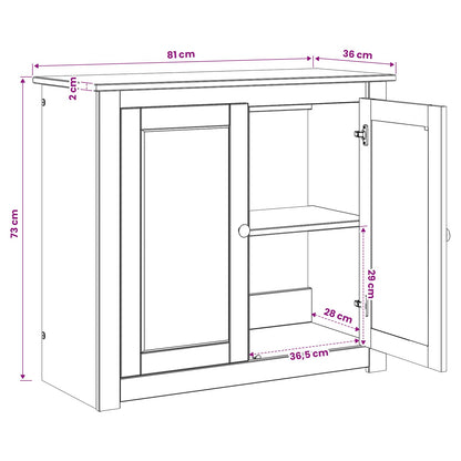 Aquarium Stand PANAMA Brown 81 x 36 x 73 cm 250 kg