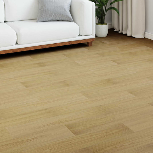 Laminate Flooring Pale Cream 101 x 20 x 0.8 cm 15 pcs