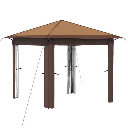 Gazebo without Sidewall 2.6 x 2.6 m Beige and Brown