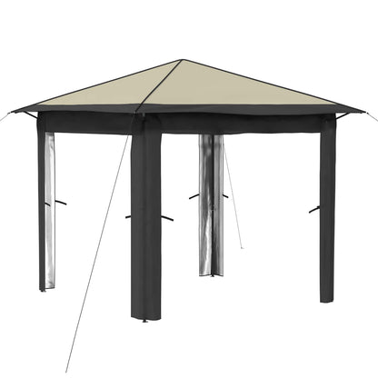 Gazebo without Sidewall 2.6 x 2.6 m Cream and Anthracite