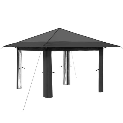 Gazebo without Sidewall 3.3 x 3.3 m Light Grey and Anthracite