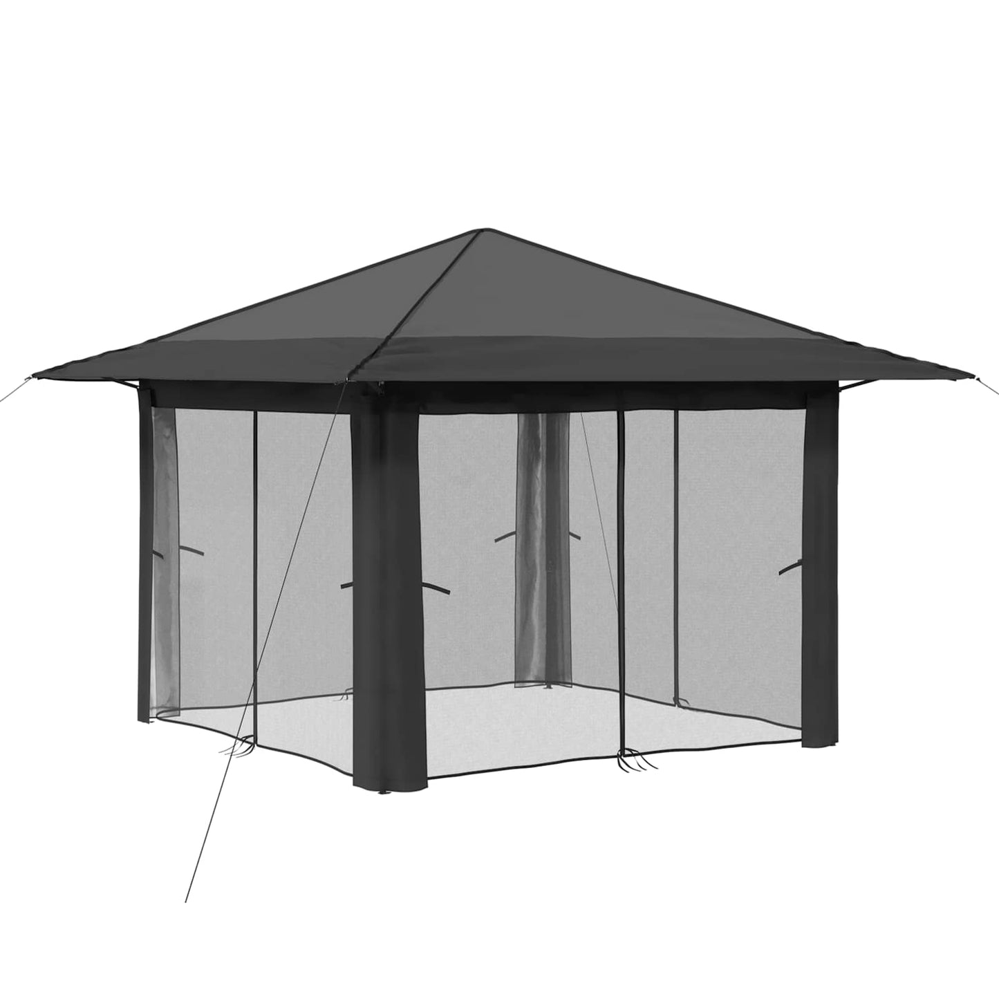 Gazebo with 4 Sidewalls 3.3 x 3.3 m Light Grey and Anthracite