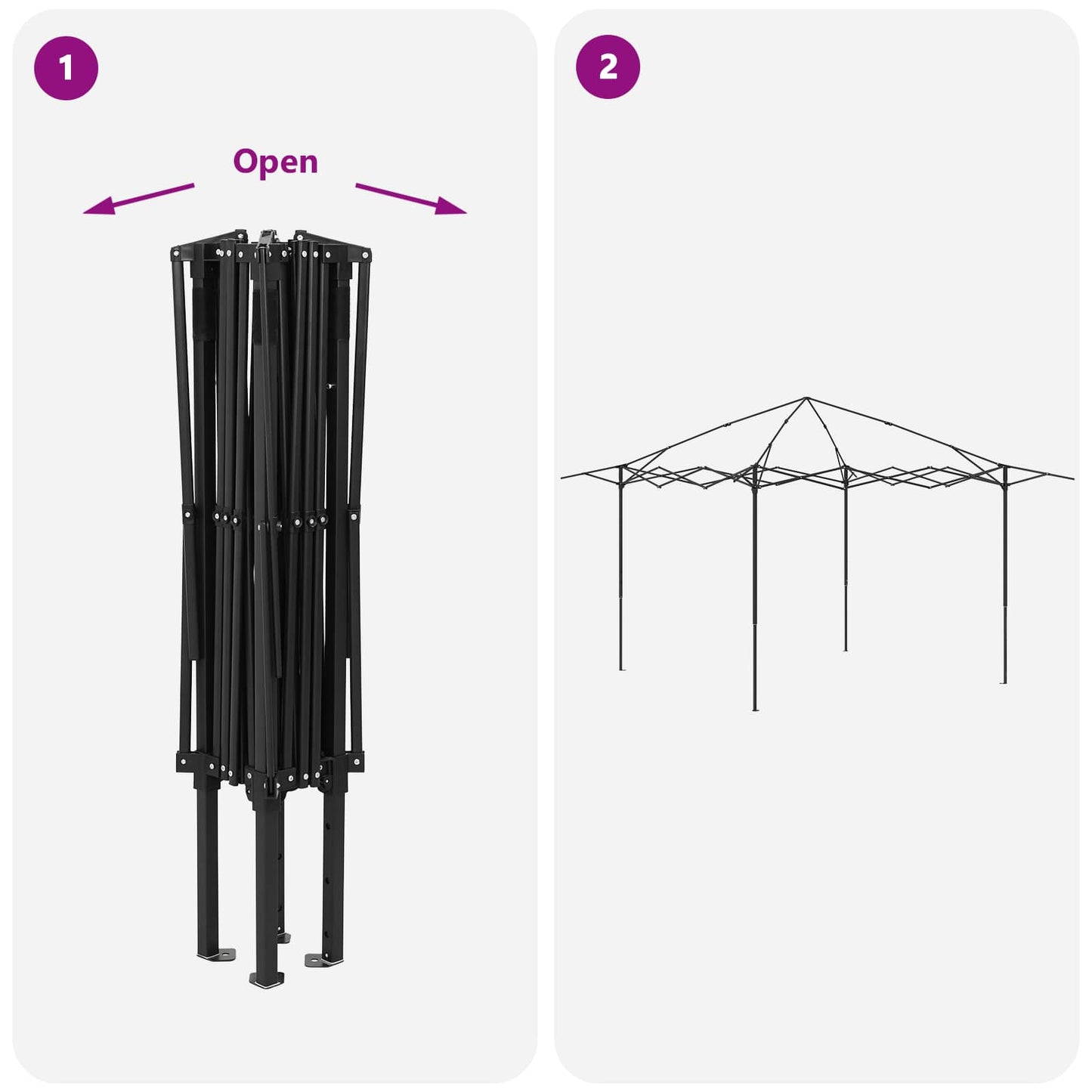 Gazebo with 4 Sidewalls 3.3 x 3.3 m Light Grey and Anthracite