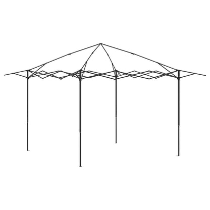 Gazebo with 4 Sidewalls 4 x 4 m Beige and Brown