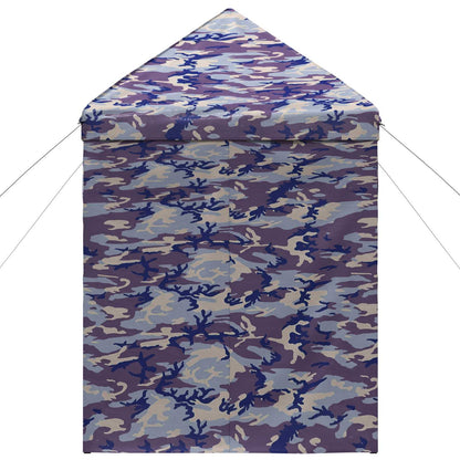 Pop-up Gazebo with 4 Sidewalls 2.9 x 2.9 m Blue Camouflage