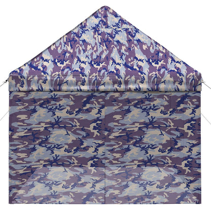 Pop-up Gazebo with 4 Sidewalls 2.95 x 4.1 m Blue Camouflage