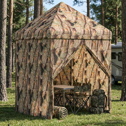 Pop-up Gazebo with 4 Sidewalls 2 x 2 m Forest Camouflage