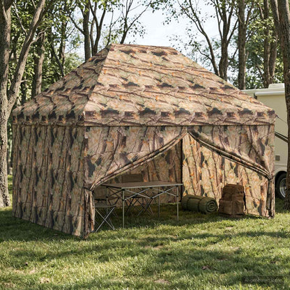 Pop-up Gazebo with 4 Sidewalls 3 x 4 m Forest Camouflage