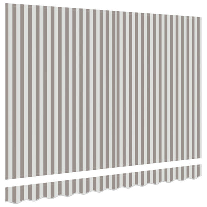 Awning Replacement Fabric Light Grey and White 3.5 x 2 m