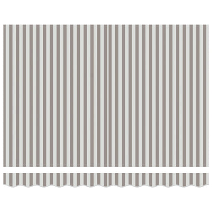 Awning Replacement Fabric Light Grey and White 3.5 x 2.5 m