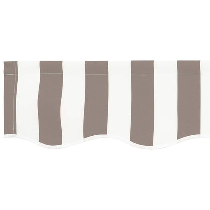 Awning Canopy Replacement for 5x3 m Light Grey&White Stripe