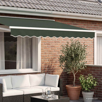 Awning Valance Replacement Dark Green 2.5 m Polyester