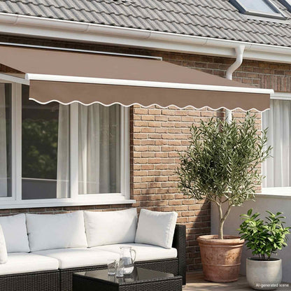 Awning Valance Replacement for 4 m Taupe Polyester